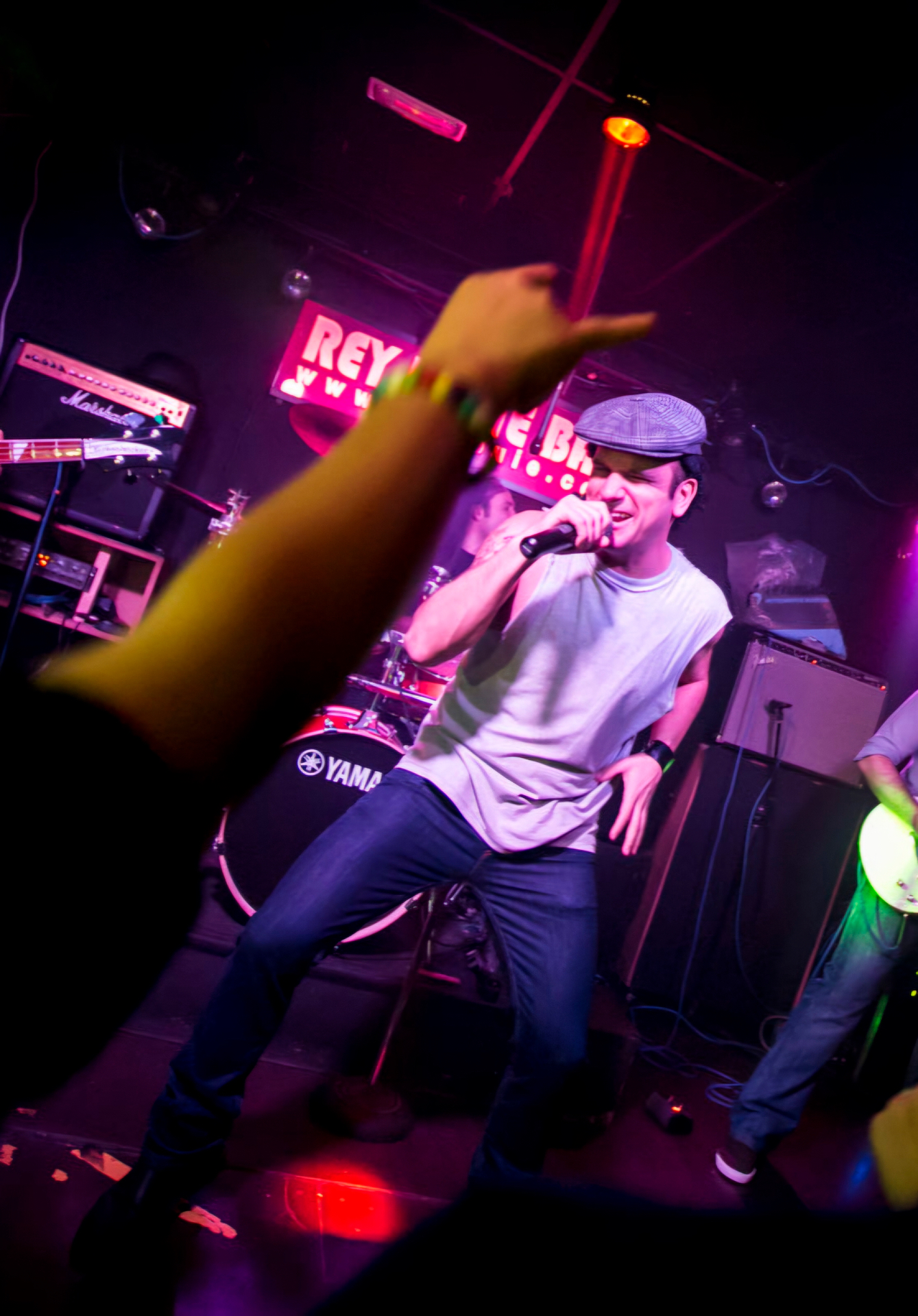 Cantante al micro en Honky Tonk Bar